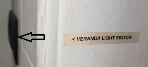 Interruttore luce veranda in bagno