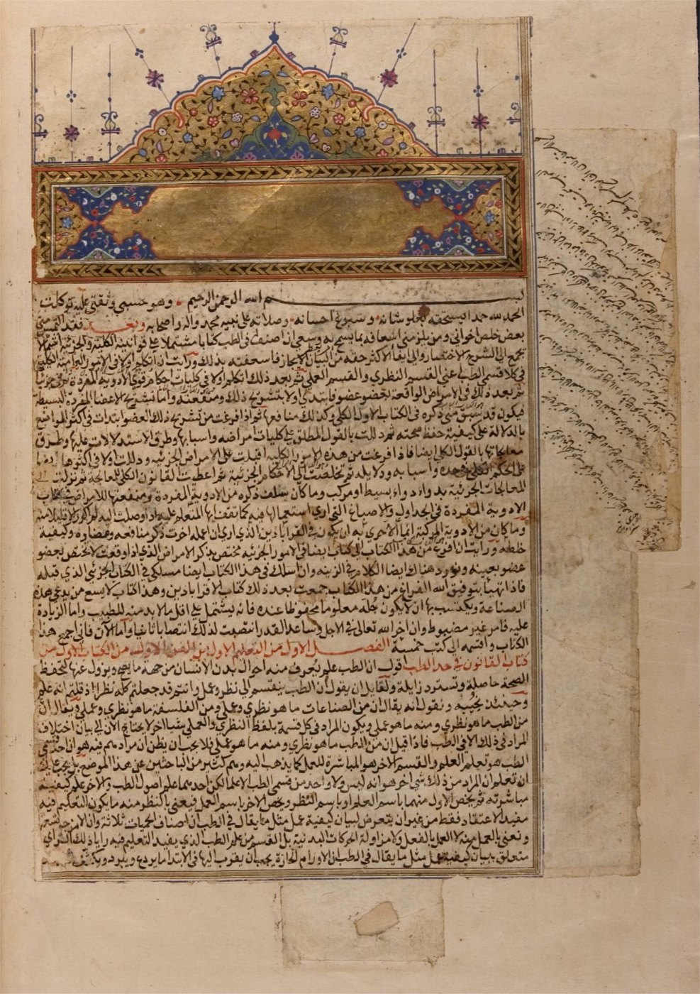 Pagina del Canone di Avicenna